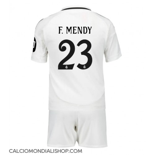 Maglie da calcio Real Madrid Ferland Mendy #23 Prima Maglia Bambino 2024-25 Manica Corta (+ Pantaloni corti)